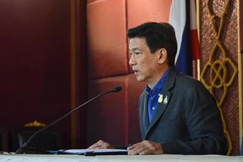 Bộ trưởng Ngoại giao Thái Lan Parnpree Bahiddha-Nukara phát biểu. (Nguồn: Bangkok Post)