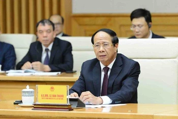 Phó Thủ tướng Lê Văn Thành tại buổi tiếp. (Ảnh: VGP)