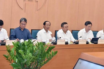 Phó Thủ tướng Lê Văn Thành phát biểu kết luận buổi làm việc.