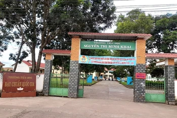 Trường Tiểu học Nguyễn Thị Minh Khai, xã Ea Huar, huyện biên giới Buôn Đôn, tỉnh Đắk Lắk.