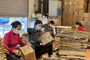 Làng nghề, ngành nghề nông thôn tạo việc làm cho người dân xã Nga Thanh, huyện Nga Sơn (Thanh Hóa).