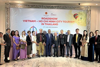 Các doanh nghiệp Việt Nam và Thái Lan tham gia chương trình quảng bá du lịch Việt Nam-Thành phố Hồ Chí Minh tại Bangkok ngày 21/6. (Ảnh: Tuấn Anh)
