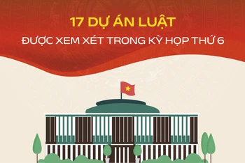 [Infographic] 17 dự án Luật sẽ được Quốc hội xem xét trong Kỳ họp thứ 6