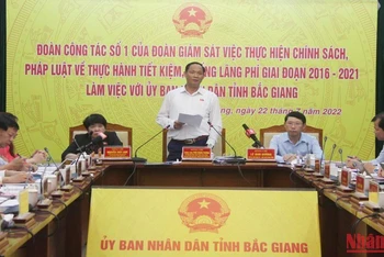 Đoàn giám sát của Quốc hội làm việc tại Bắc Giang.