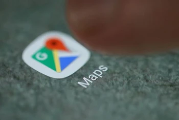 Logo ứng dụng Google Maps trên điện thoại thông minh. (Ảnh: Reuters)