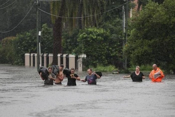 Thành phố Sydney của Australia hứng chịu trận lũ lụt kinh hoàng hồi cuối tháng 3/2022. (Ảnh: Reuters)