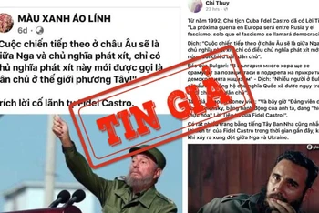 Hai bài đăng trên Facebook đưa tin sai lệch về lãnh tụ Cuba Fidel Castro. (Ảnh chụp màn hình)