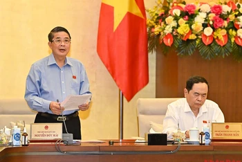 Phó Chủ tịch Quốc hội Nguyễn Đức Hải điều hành nội dung phiên họp. (Ảnh: DUY LINH)