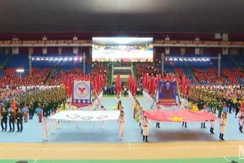 Toàn cảnh lễ khai mạc Đại hội Thể dục thể thao tỉnh Thái Bình lần thứ 9 năm 2022.