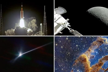 Năm 2022 ghi nhận nhiều cột mốc mới trong lĩnh vực khám phá vũ trụ của nhân loại. (Ảnh: Euronews)