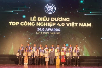 TOP Công nghiệp 4.0 Việt Nam 2023 vinh danh 65 doanh nghiệp, 7 địa phương. (Ảnh: Ban Tổ chức)