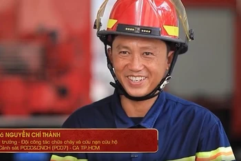 Trung tá Nguyễn Chí Thành, Phó Đội trưởng Đội Công tác chữa cháy và cứu nạn cứu hộ, Phòng PC07, Công an Thành phố Hồ Chí Minh.