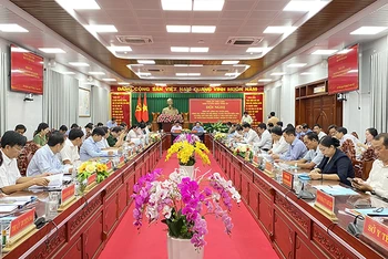 Đại biểu dự hội nghị tổng kết công tác tuyên giáo tỉnh Trà Vinh.