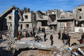 Xung đột phá hủy nhiều nhà cửa tại Dải Gaza. 