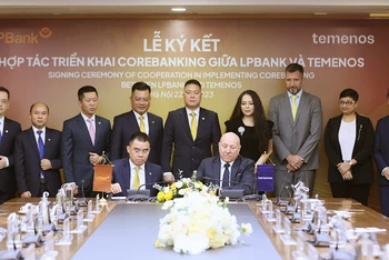 Lễ ký triển khai Corebanking T24 giữa LPBank và Temenos.