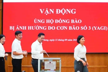 Cán bộ, người lao động Agribank toàn hệ thống quyên góp ủng hộ khắc phục hậu quả cơn bão số 3.