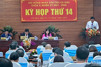 Phiên khai mạc Kỳ họp thứ 14 của Hội đồng nhân dân tỉnh Cà Mau khóa X, nhiệm kỳ 2021-2026.
