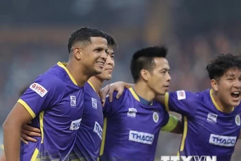 Hà Nội FC lần thứ 5 giành Siêu cúp Quốc gia. (Ảnh: TTXVN)