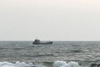 Tàu Xuyên Á 126 bị nạn neo tại vị trí cách bờ biển Kê Gà, huyện Hàm Thuận Nam, Bình Thuận gần 1.000 m.