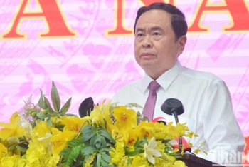 Ủy viên Bộ Chính trị, Phó Chủ tịch Thường trực Quốc hội Trần Thanh Mẫn phát biểu chỉ đạo.