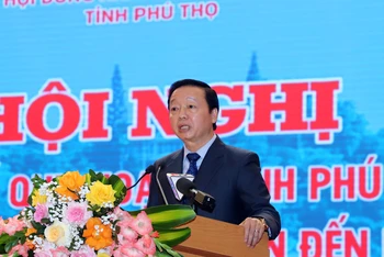 Phó Thủ tướng Trần Hồng Hà phát biểu tại lễ công bố Quy hoạch tỉnh Phú Thọ.