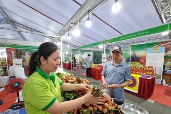 Người tiêu dùng tìm mua các loại trái cây đặc sản của các tỉnh, thành phố. 