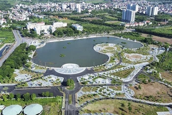 Công viên Long Biên mới được hoàn thành đã tạo thêm điểm nhấn cho địa bàn.