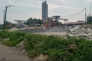 Đất công do UBND phường Phú Xá, thành phố Thái Nguyên quản lý bị chiếm dụng để xây dựng nhà xưởng sản xuất, kinh doanh.