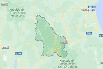 Bản đồ khu vực Kon Plông. (Nguồn: Google Maps)