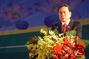 Ủy viên Bộ Chính trị, Phó Chủ tịch Thường trực Quốc hội Trần Thanh Mẫn phát biểu tại lễ khai mạc.