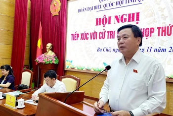 Đại biểu Quốc hội tỉnh Quảng Ninh Nguyễn Xuân Thắng thông báo nhanh kết quả Kỳ họp thứ 4, Quốc hội khóa XV với cử tri huyện Ba Chẽ.