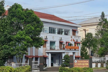 Sở Tài nguyên và Môi trường tỉnh Đắk Nông, nơi làm việc của Lương Ngọc Thành, đối tượng cầm đầu điều hành đường dây cá độ bóng đá vừa bị bắt.