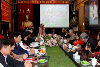 Đồng chí Trương Thị Mai phát biểu chúc mừng Hội Người cao tuổi Việt Nam.