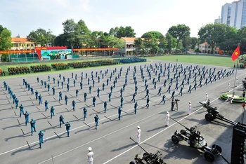 Lễ ra quân huấn luyện hàng năm tại Bộ Tư lệnh Thành phố Hồ Chí Minh.