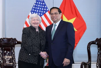 Thủ tướng Chính phủ Phạm Minh Chính đã tiếp Bộ trưởng Tài chính Hoa Kỳ Janet Yellen.