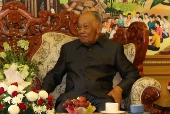 Nguyên Chủ tịch Đảng, nguyên Chủ tịch nước Lào Khamtay Siphandone. (Ảnh: TTXVN)
