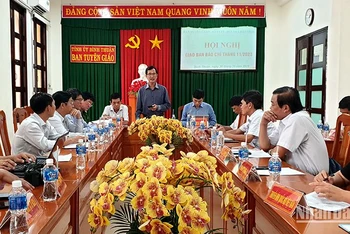 Cuộc họp giao ban báo chí tháng 11/2023 do Ban Tuyên giáo Tỉnh ủy Bình Thuận, Sở Thông tin và Truyền thông và Hội Nhà báo Việt Nam tỉnh Bình Thuận tổ chức.