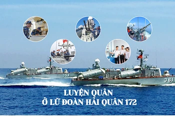 Luyện quân ở Lữ đoàn Hải quân 172