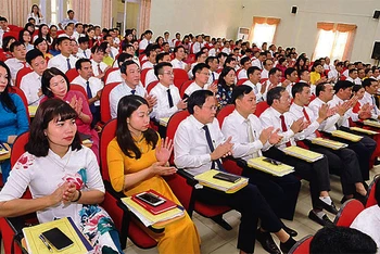 Các học viên tham dự lớp cán bộ quy hoạch nguồn Ủy viên Ban Thường vụ quận, huyện, thị ủy và đảng ủy trực thuộc Thành ủy Hà Nội.