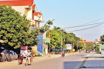 Đường nông thôn mới tại xã Chuyên Ngoại, thị xã Duy Tiên, tỉnh Hà Nam.