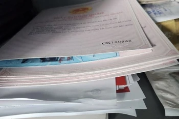Các loại giấy tờ do đối tượng Nguyễn Văn Chiều làm giả.