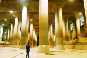 Hệ thống G-cans khổng lồ chống ngập lụt cho Thủ đô Tokyo. Ảnh: GETTY IMAGES