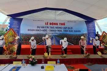 Lễ động thổ xây dựng Dự án cải tạo, nâng cấp QL 31 đoạn Km2+400 - Km44+900, tỉnh Bắc Giang.