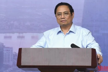 Thủ tướng Phạm Minh Chính phát biểu tại Hội nghị. (Ảnh: Trần Hải)