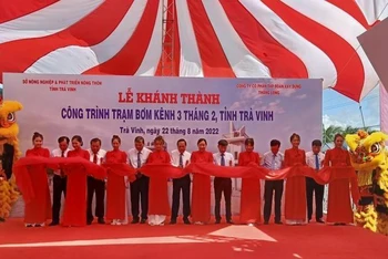 Khánh thành Trạm bơm Kênh 3 tháng 2, tại xã Ngãi Hùng, huyện Tiểu Cần, tỉnh Trà Vinh.