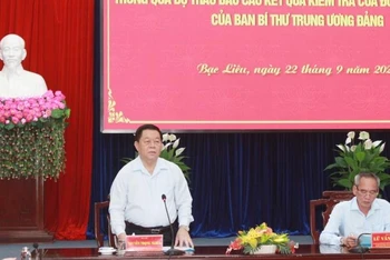 Đồng chí Nguyễn Trọng Nghĩa phát biểu ý kiến chỉ đạo tại Hội nghị.