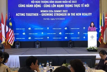Phó Chủ tịch nước Võ Thị Ánh Xuân phát biểu chào mừng Hội nghị.
