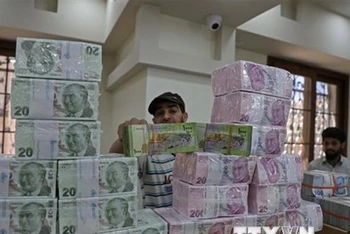 Đồng lira của Thổ Nhĩ Kỳ. (Ảnh: AFP/TTXVN)