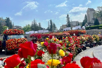 Khai hội Hoa hồng lớn nhất vùng Tây Bắc, tại Khu du lịch quốc gia Sa Pa. (Ảnh: QUỐC HỒNG)
