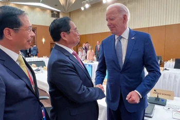 Thủ tướng Phạm Minh Chính và Tổng thống Hoa Kỳ Joe Biden. (Ảnh: VGP/Nhật Bắc)